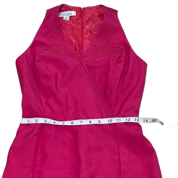 GILLIAN Vintage (1994) 💯% Silk Sleeveless Pink Dress Size 6 NWT - Picture 9 of 14